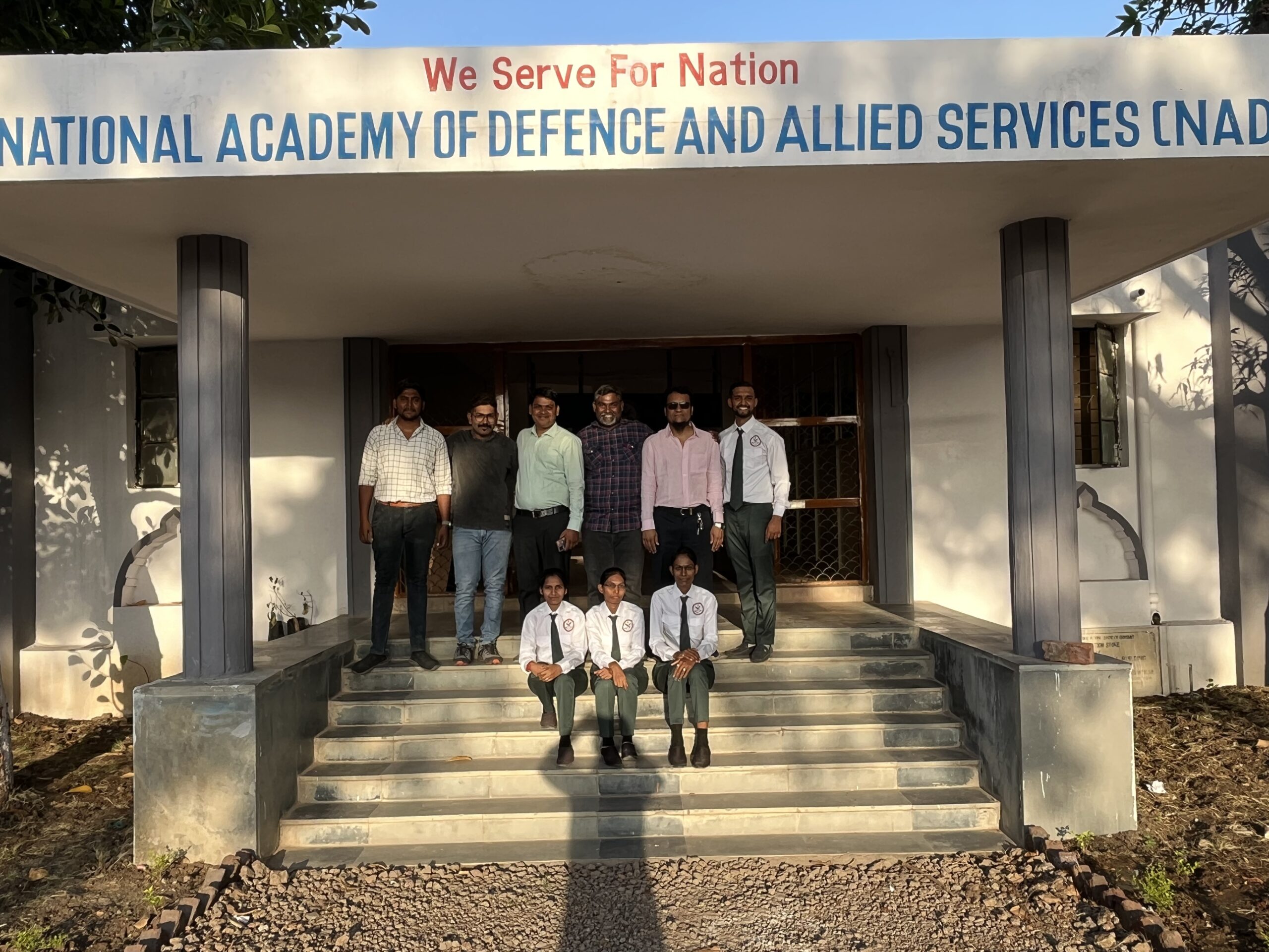 NADAS students and faculty at the defence academy campus in Aurangabad