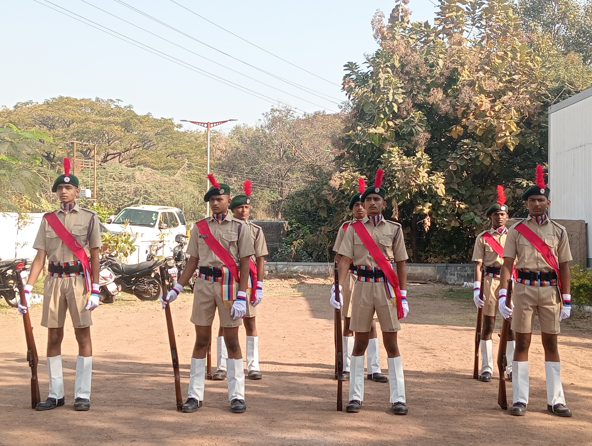 Military drill exercise for NDA exam preparation at NADAS