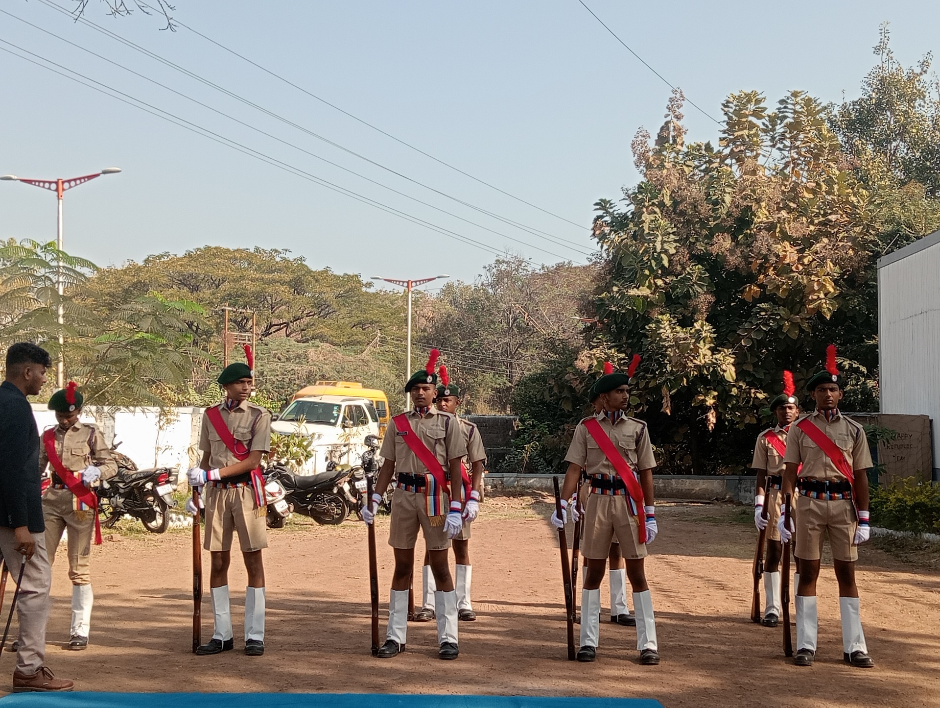 NADAS students parade drill practice Chhatrapati Sambhaji Nagar