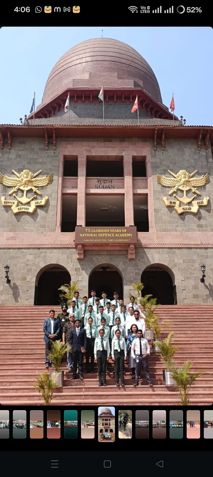 NDA aspirants exploring Khadakwasla campus — NADAS educational trip